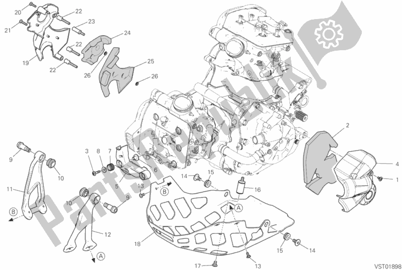 Toutes les pièces pour le 34b - Carénage du Ducati Multistrada 1260 Enduro Touring 2020